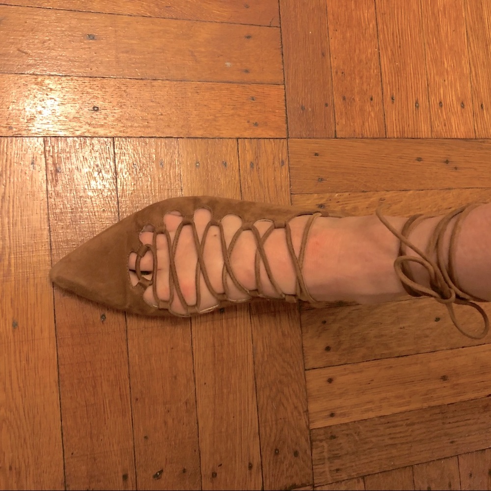 Stuart Weitzman Ankle Wrap Flats - image 1